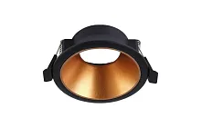 Светильник точечный CLT 052C BL-GO Crystal Lux золотой чёрный 1 лампа, основание чёрное в стиле современный 